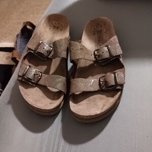 Mephisto Women's Sandals - Brown/ Green Metallic Sz 37.0